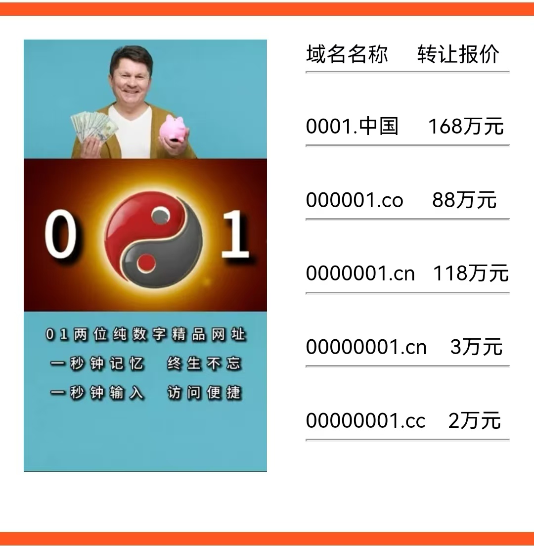 精品数字域名