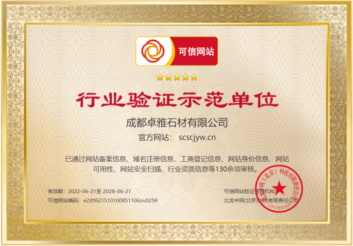 行业验证示范单位